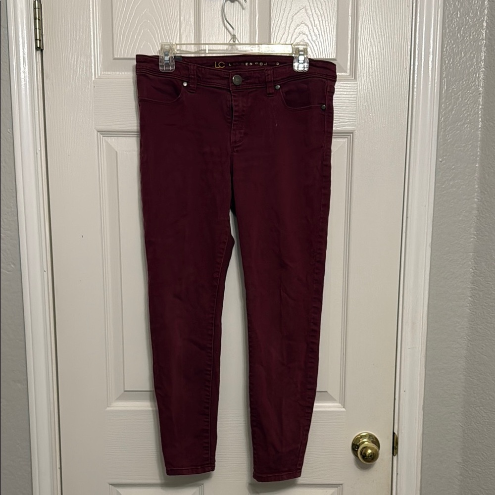 💥5/$25 LC Lauren Conrad Red Skinny Jeans 10 short